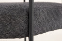 Fauteuil lounge design Haga – Anthracite, Bouclé avec structure en acier
