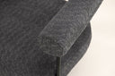 Fauteuil lounge design Haga – Anthracite, Bouclé avec structure en acier