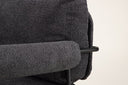 Fauteuil lounge design Arvika – Anthracite, Bouclé avec structure en acier