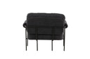 Fauteuil lounge design Arvika – Anthracite, Bouclé avec structure en acier
