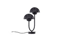 Table lamp Noir Duo – Elegant black steel lamp with double dome
