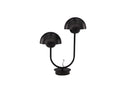 Table lamp Noir Duo – Elegant black steel lamp with double dome