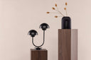 Table lamp Noir Duo – Elegant black steel lamp with double dome