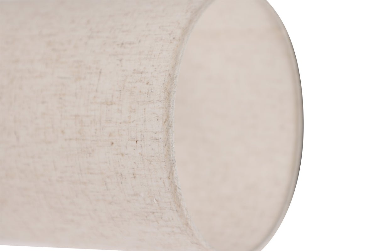 Lampe de table « Fantasia » – Béton noir rencontre abat-jour en lin beige