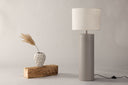 Lampadaire Ravo – Design cylindrique en Gris clair (hauteur 100 cm)