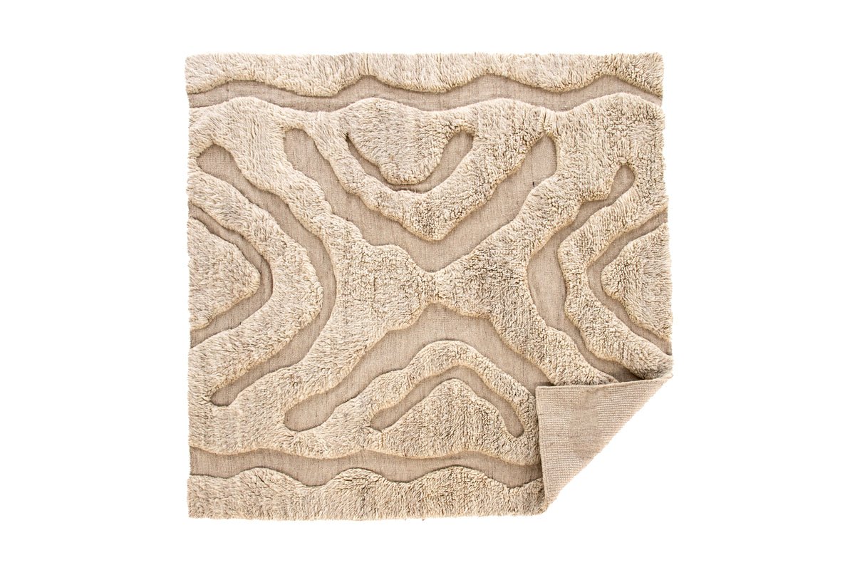 Tapis Dimi – tissé à la main en Beige en laine