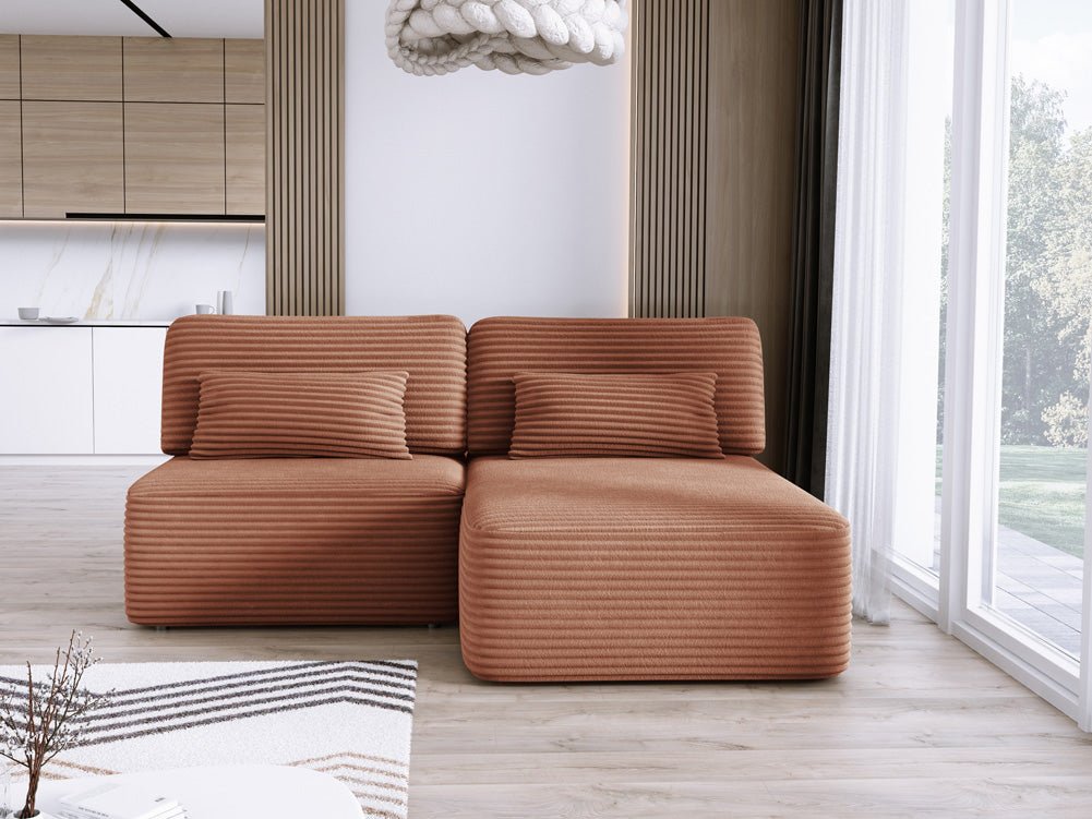 Designer Sofa Tilia Corduroy with Sleeping Function and Storage Space