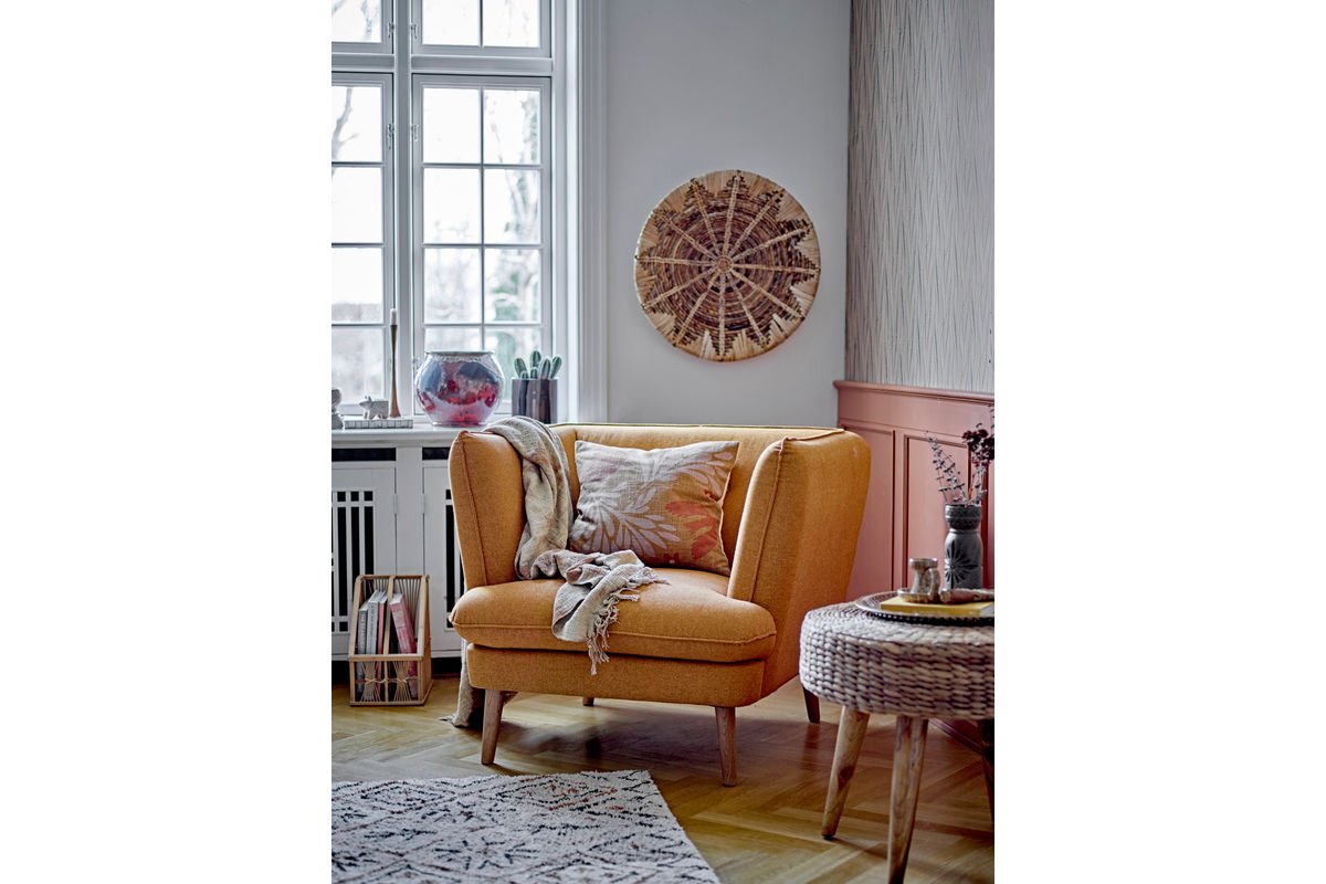 Tagesdecke Romy – Tie-Dye-Design in Gelb