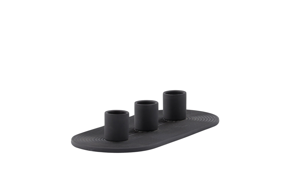 Kerzestänn Tim - Ø3 cm aus Steenzeug fir 3 Kerzen