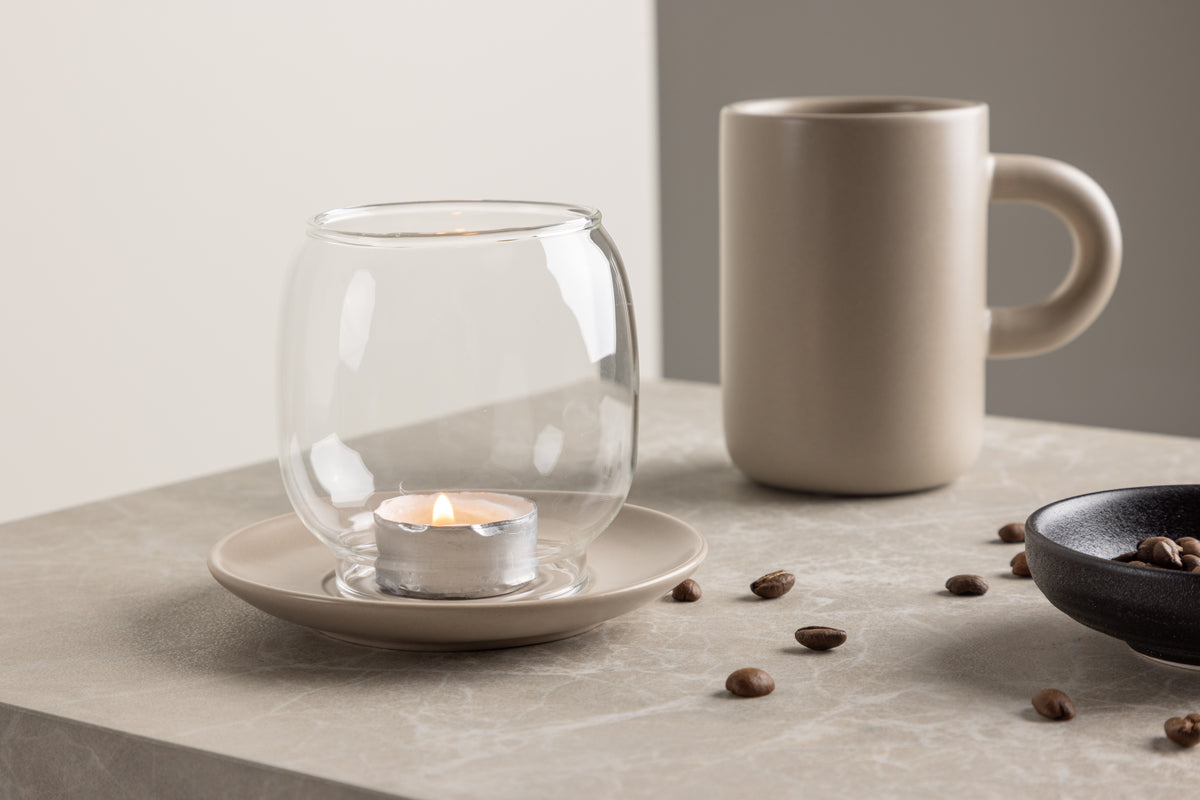 Lantern Nordlicht - Lantern made of glass and stoneware