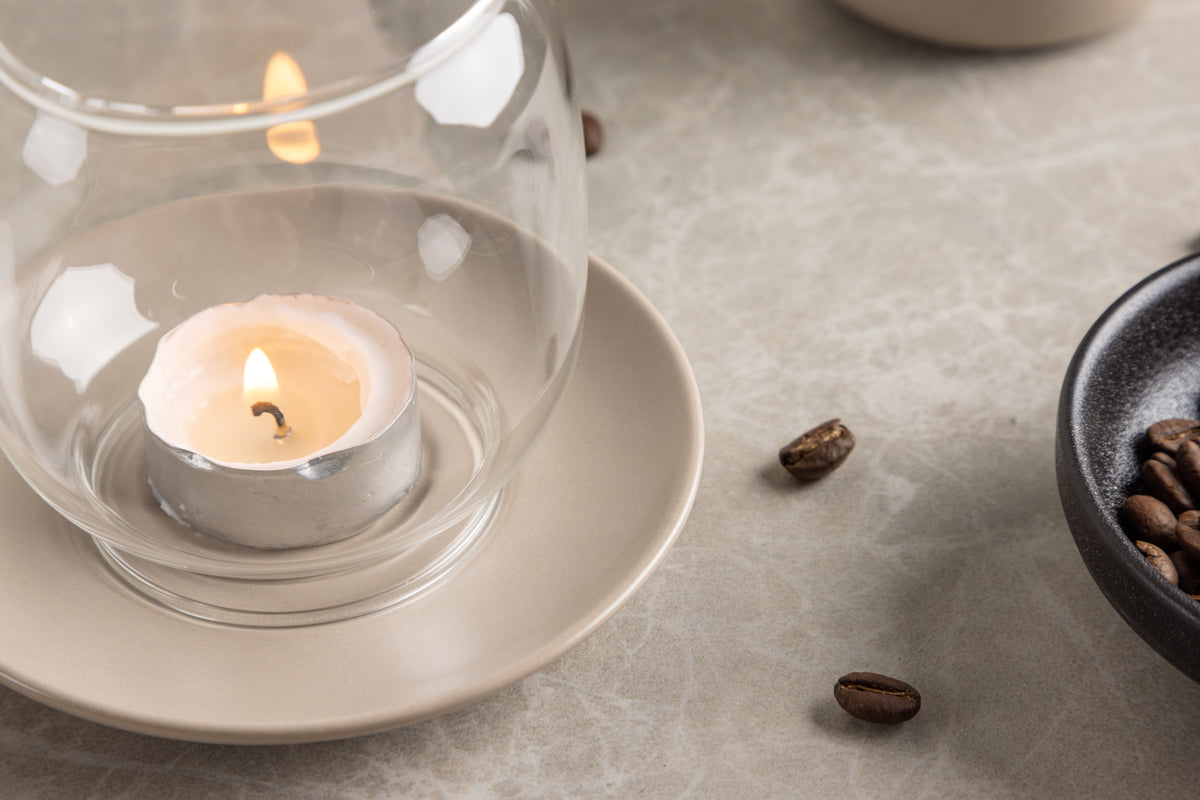 Lantern Nordlicht - Lantern made of glass and stoneware