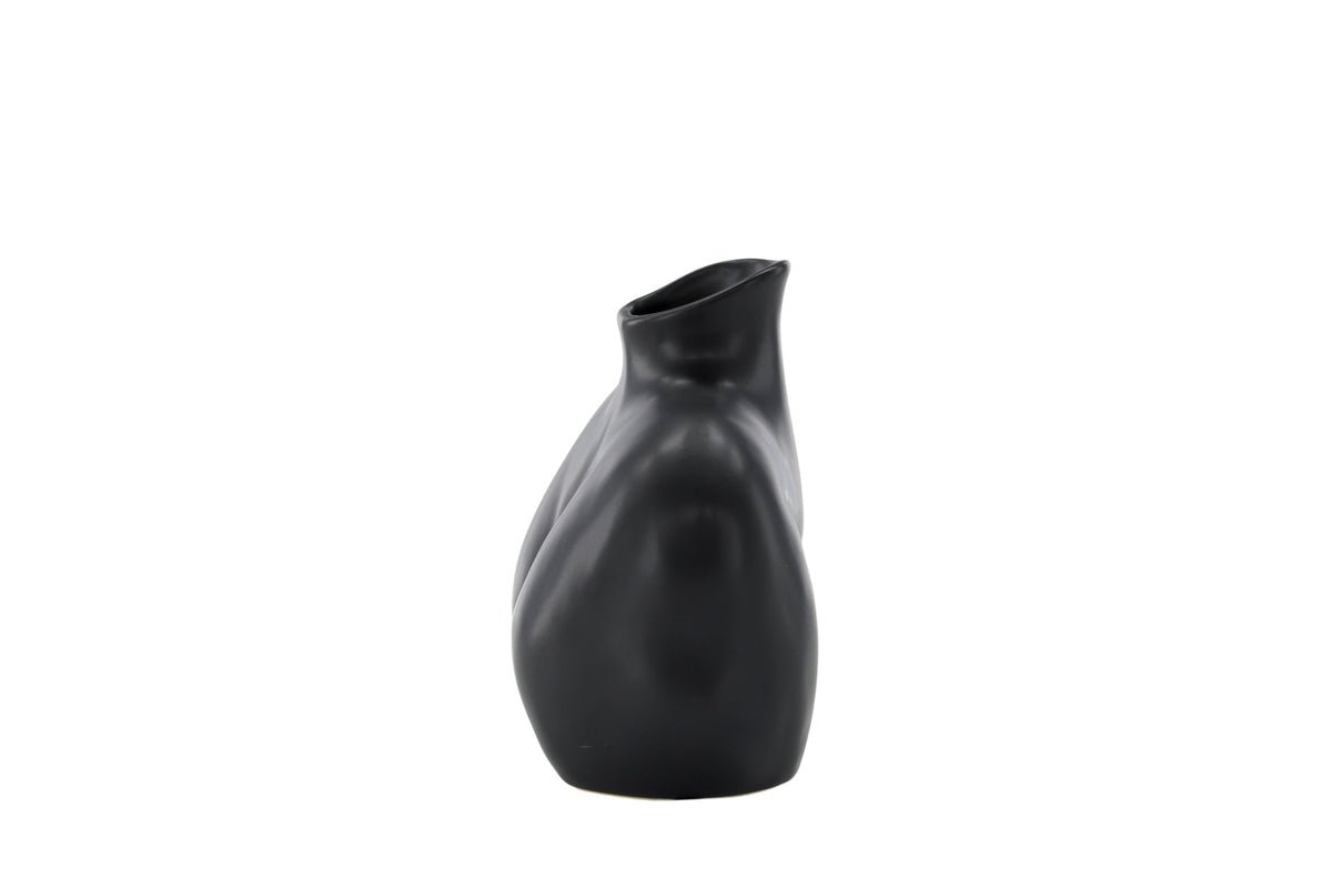 Vase Selara 15 cm – Feminine Eleganz a Schwaarz