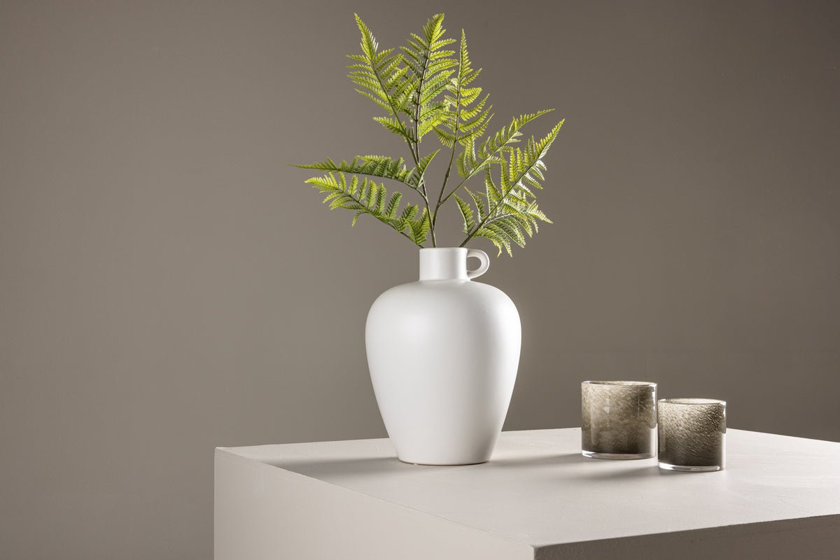 Vase „Alvara“ – Offwhite oder Brong, Steinzeug