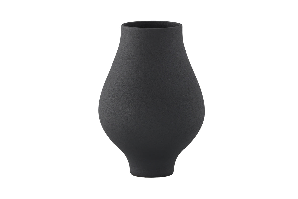 Vase Rellis Ø14 cm – Zäitlos Keramik mat feine Sprenkeleën