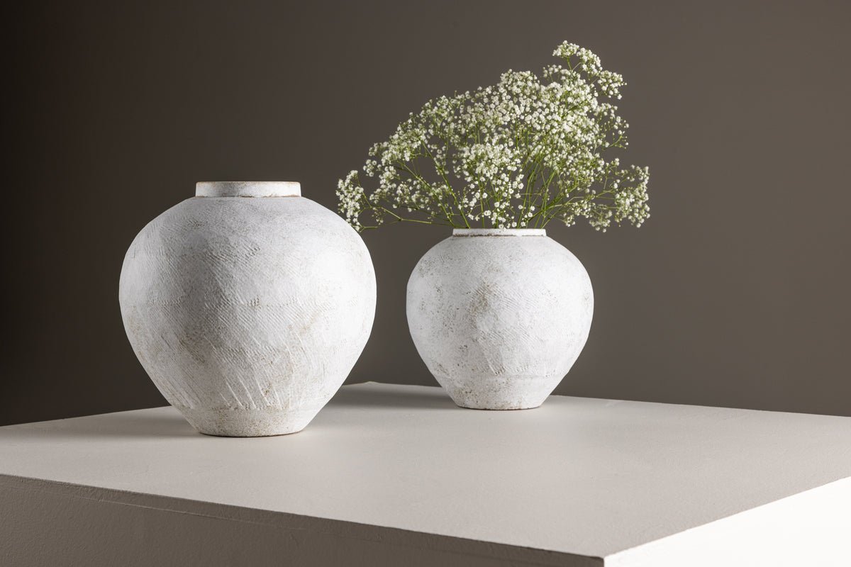 Vase „Sferra“ Ø 28 cm – Béis mat Struktur