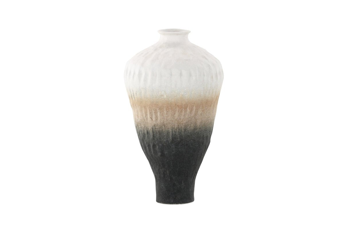 Vase „Aurea“ Ø16 cm – Béis mat Faarfverlaf, Keramik