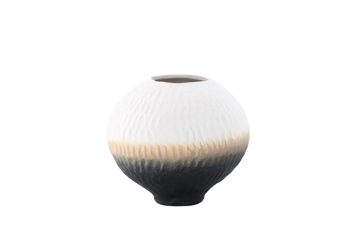 Vase „Aurea“ Ø 24 cm – Béis mat Faarfverlaf