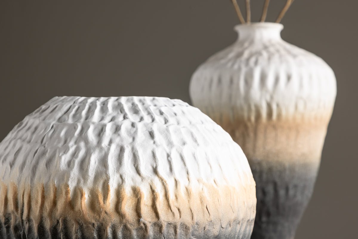 Vase „Aurea“ Ø 24 cm – Béis mat Faarfverlaf