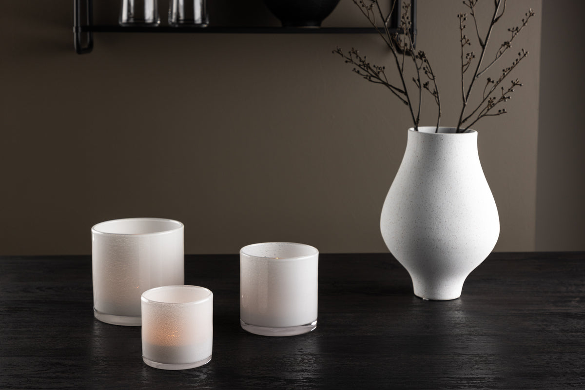 Laterne Polar - Laterne aus Glas a verschiddene Faarwen