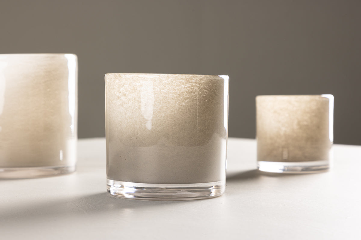 Laterne Polar - Laterne aus Glas a verschiddene Faarwen