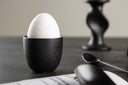 Egg cup Black Swan - set of 2 made of black porcelain
