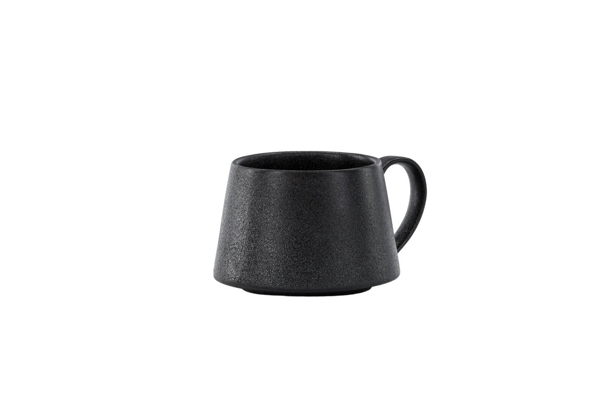 Tasses à café Black Swan - lot de 2 en porcelaine noire