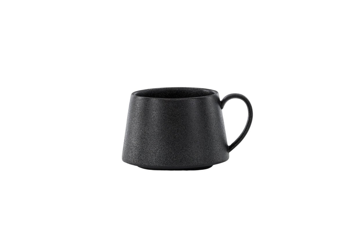 Tasses à café Black Swan - lot de 2 en porcelaine noire