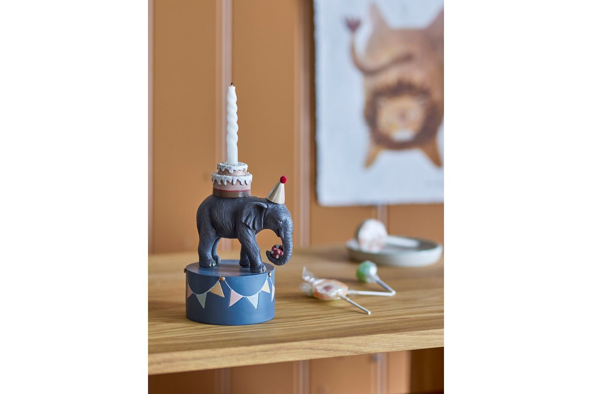 Kanner-Kerzenhalter „Happy Animals“ – Faarweg Déier-Dekoratioun