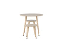 Kannerdug-Set Nordi – Dësch & 2 Hocker am skandinavesche Design
