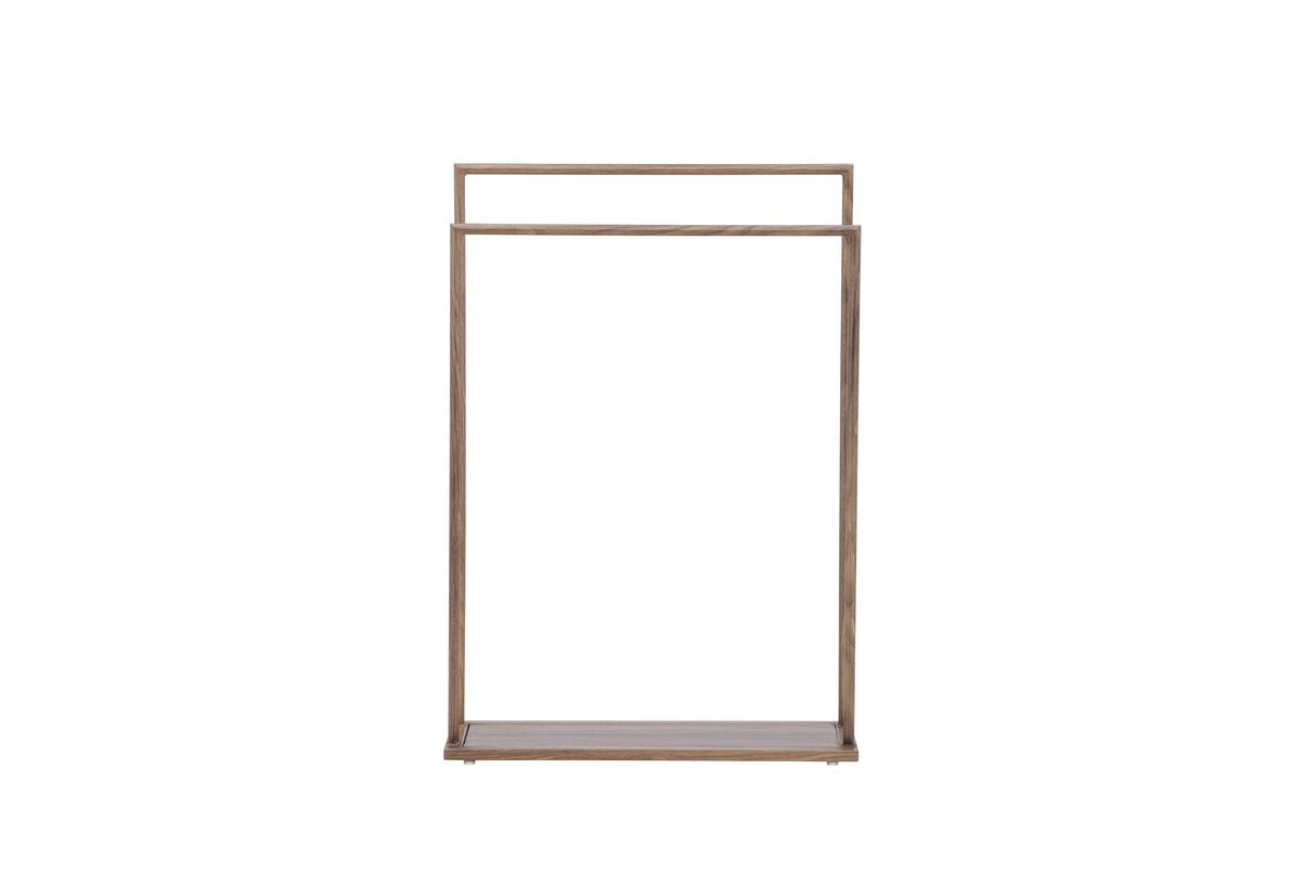 Porte-manteau Fioran – Porte-vêtements minimaliste en imitation bois moka