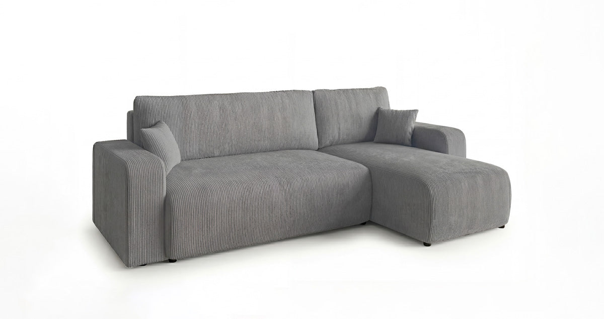 Designer Sofa Calva with Sleeper and Folding Function in Corduroy