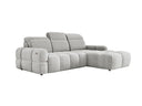 Designer-Ecksofa Arosa mat elektrescher Schloffunktioun am Bouclé