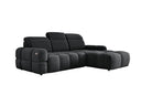 Designer-Ecksofa Arosa mat elektrescher Schloffunktioun am Bouclé