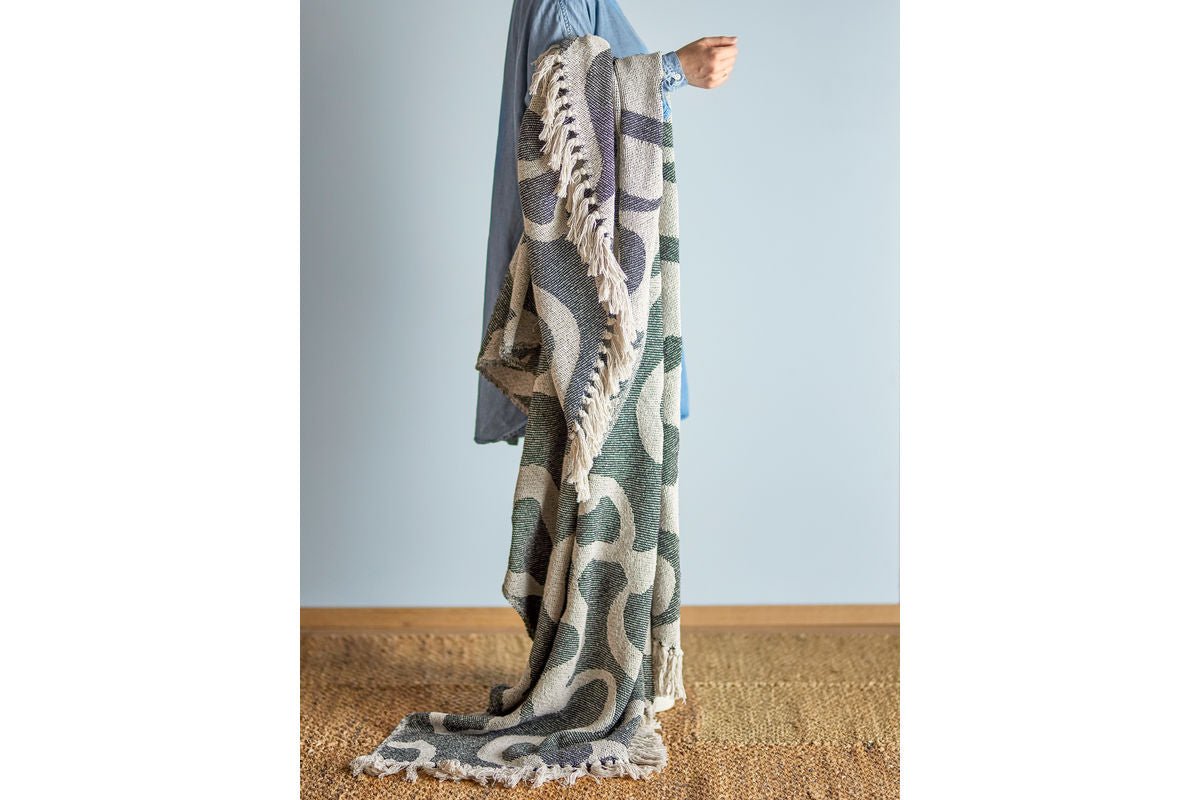 Plaid Maris - Noir, en coton recyclé