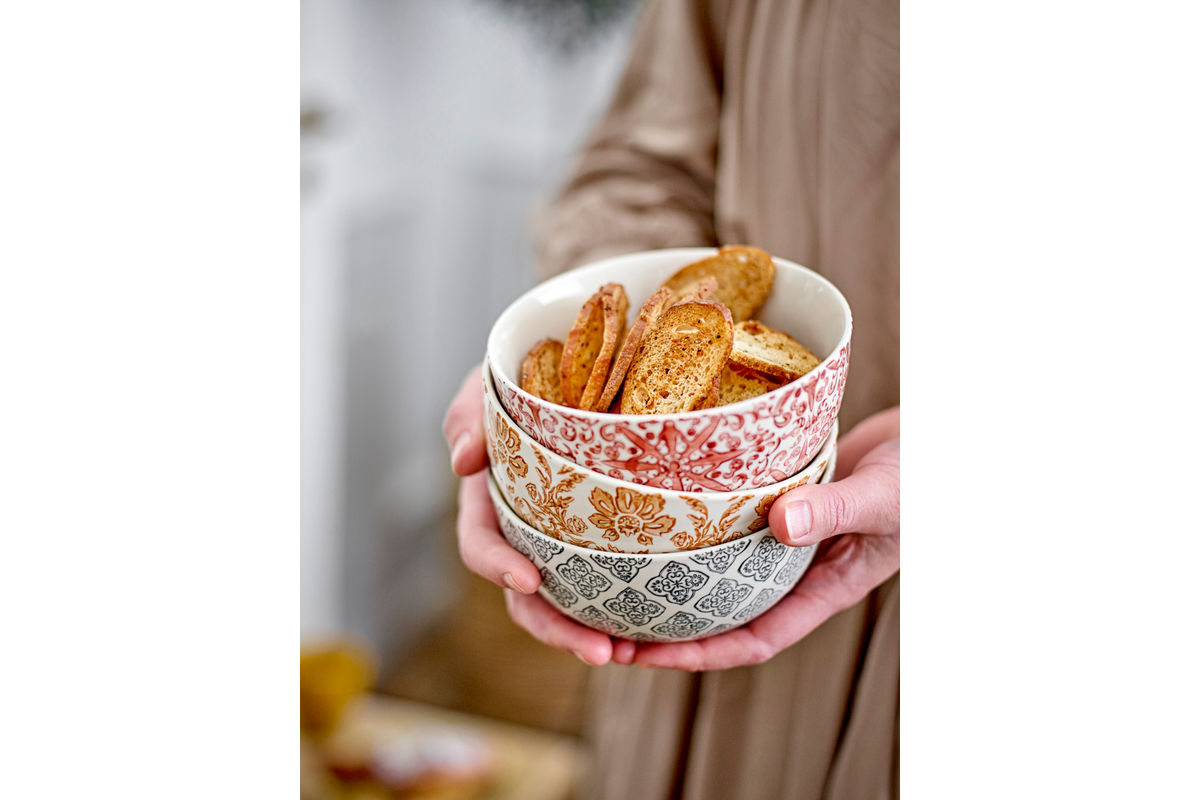 Ensemble de coupelles Maru – Grès avec motifs décoratifs (lot de 3)