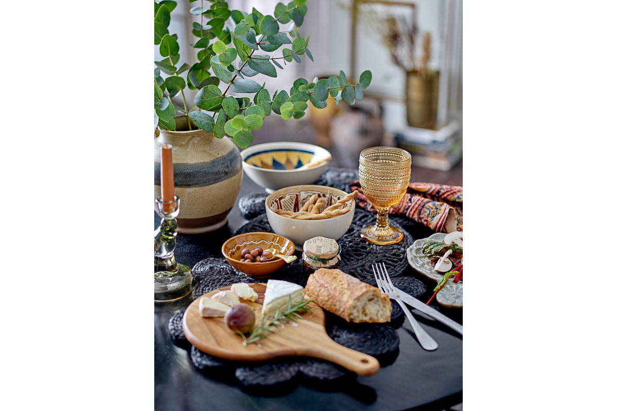 Schossel Riona – Steingutt mat handgemaaltem Muster