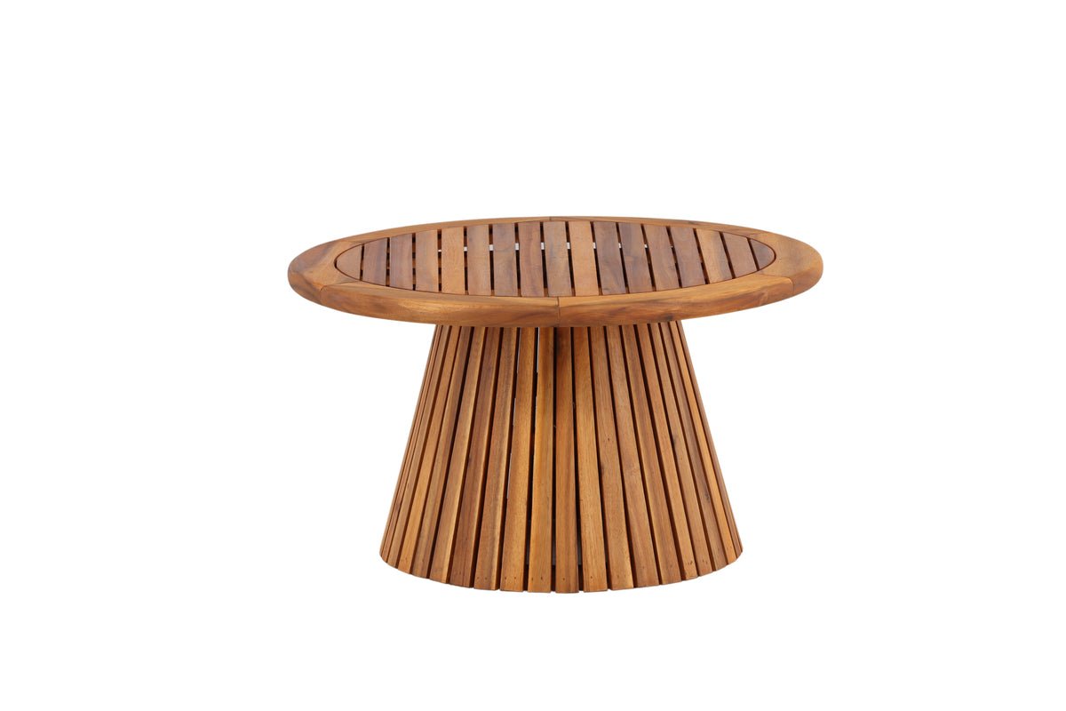 Table de jardin Hewa - Table d'appoint ronde en bois d'acacia