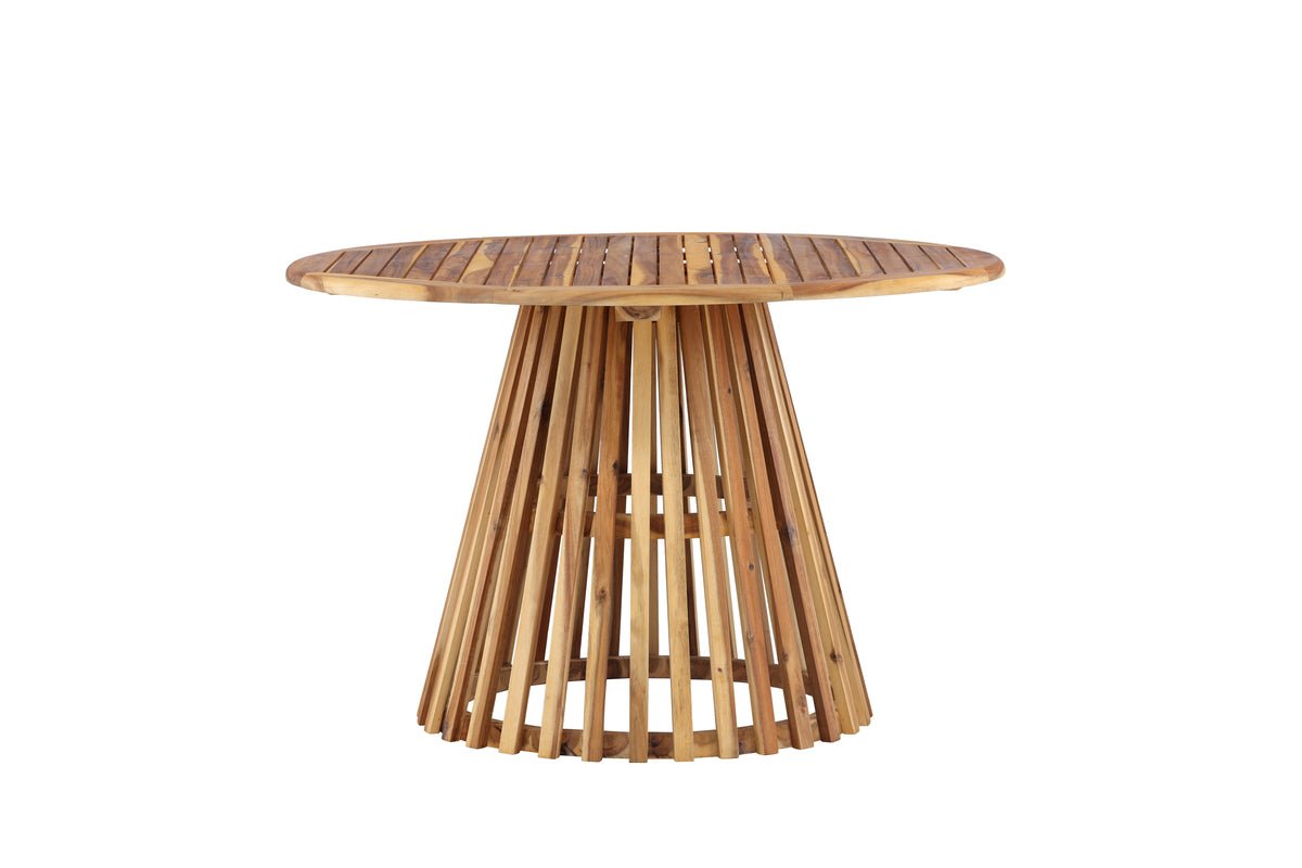 Garden Dining Table Silva - Ø 120cm made of Acacia Wood in Natural Look