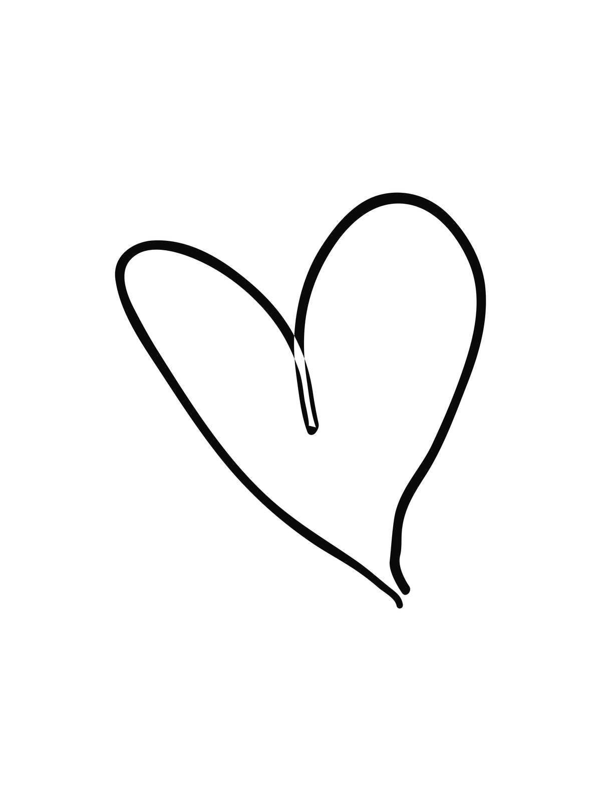 Poster Simple Amour en papier de haute qualité