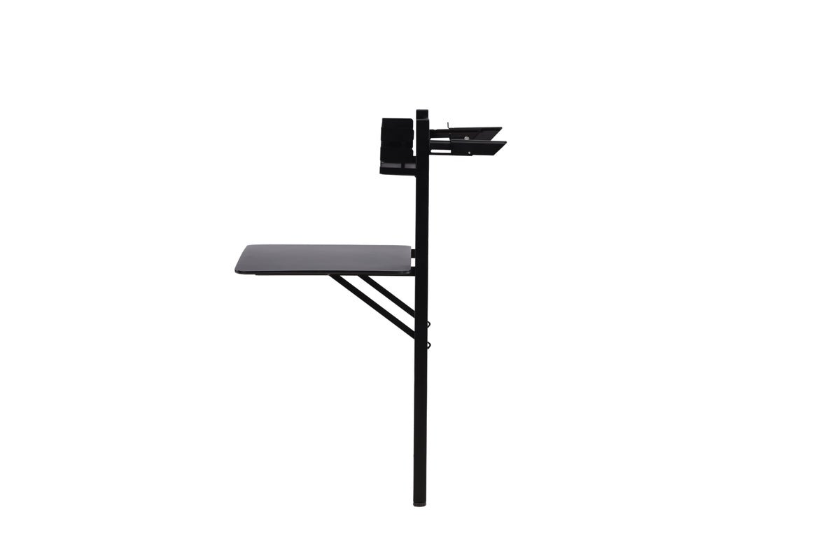 Garden table Olava - foldable, black balcony table made of steel