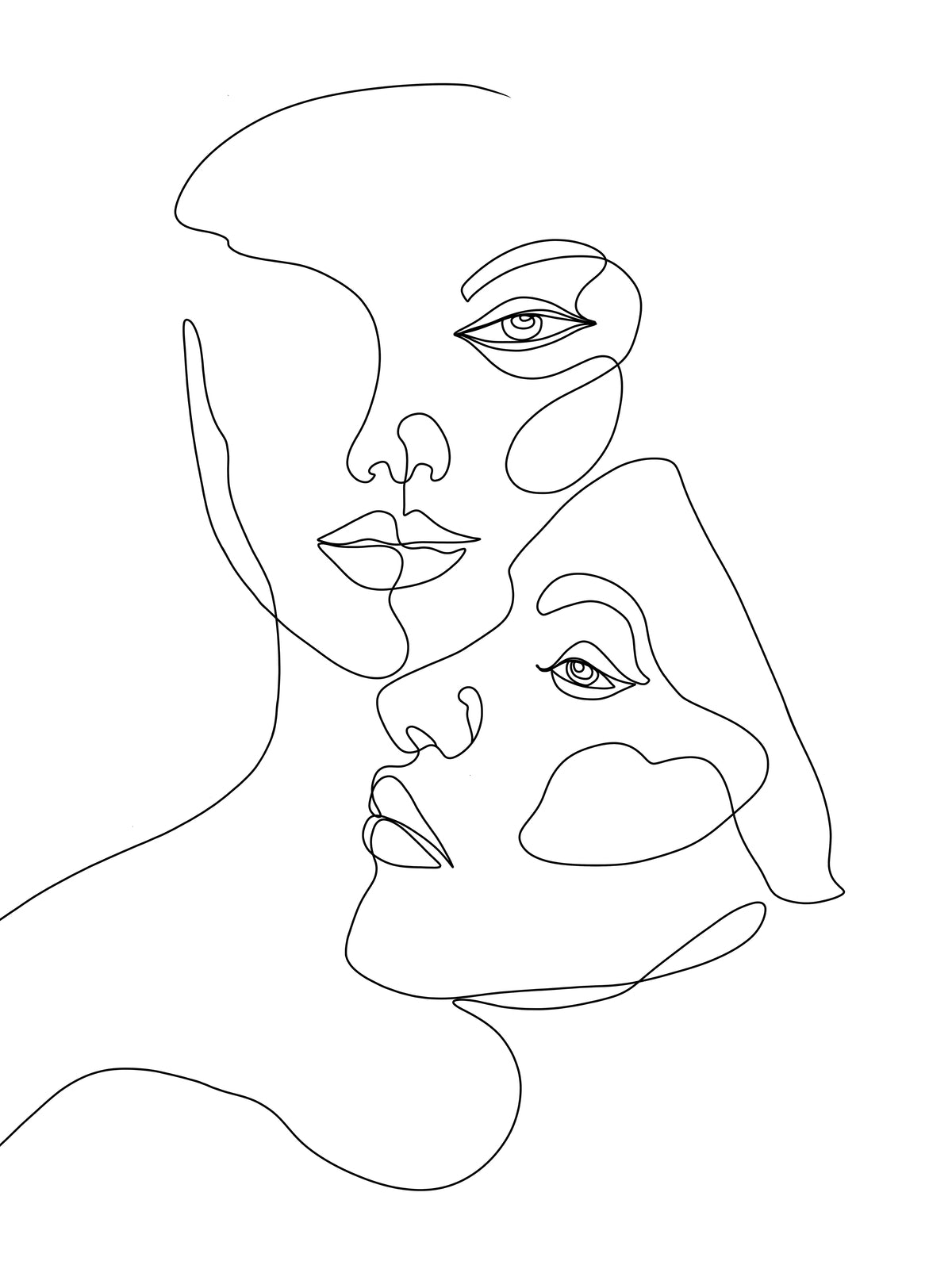 Poster Duett aus hochwertigem Papier