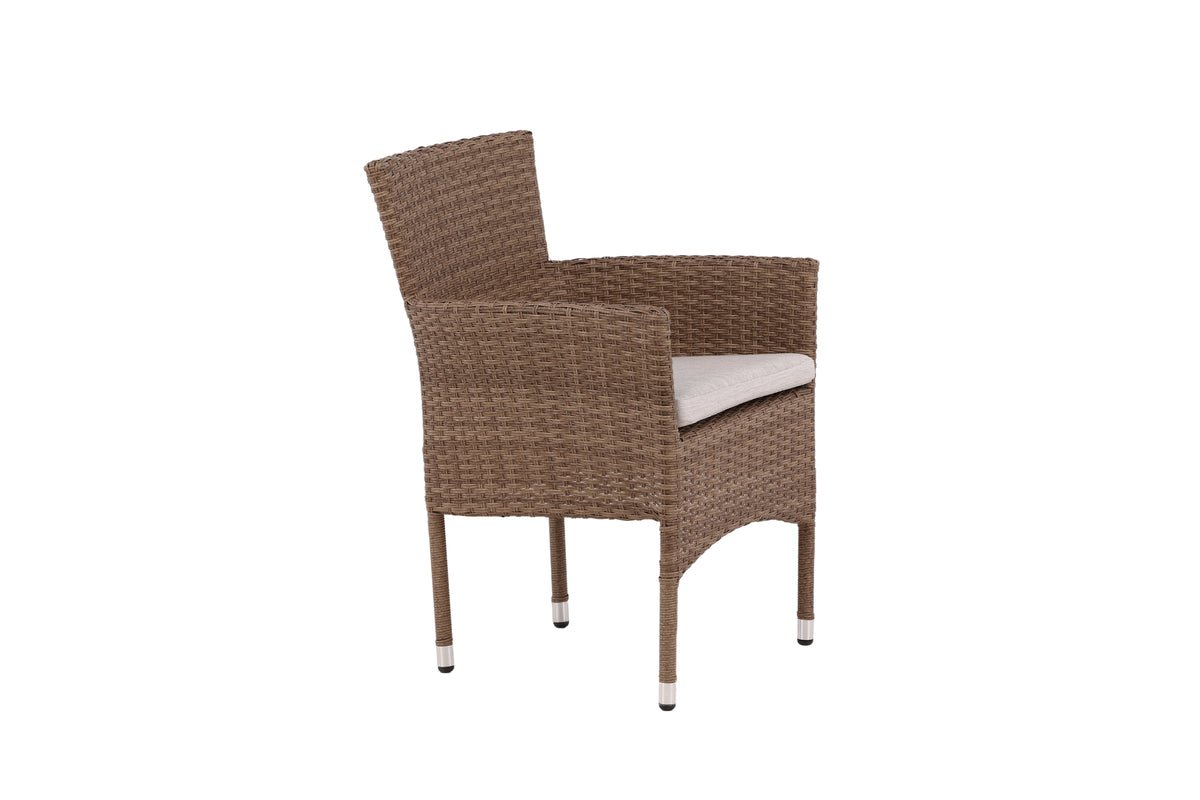 Set de 2 - Chaise de jardin Marina en imitation rotin