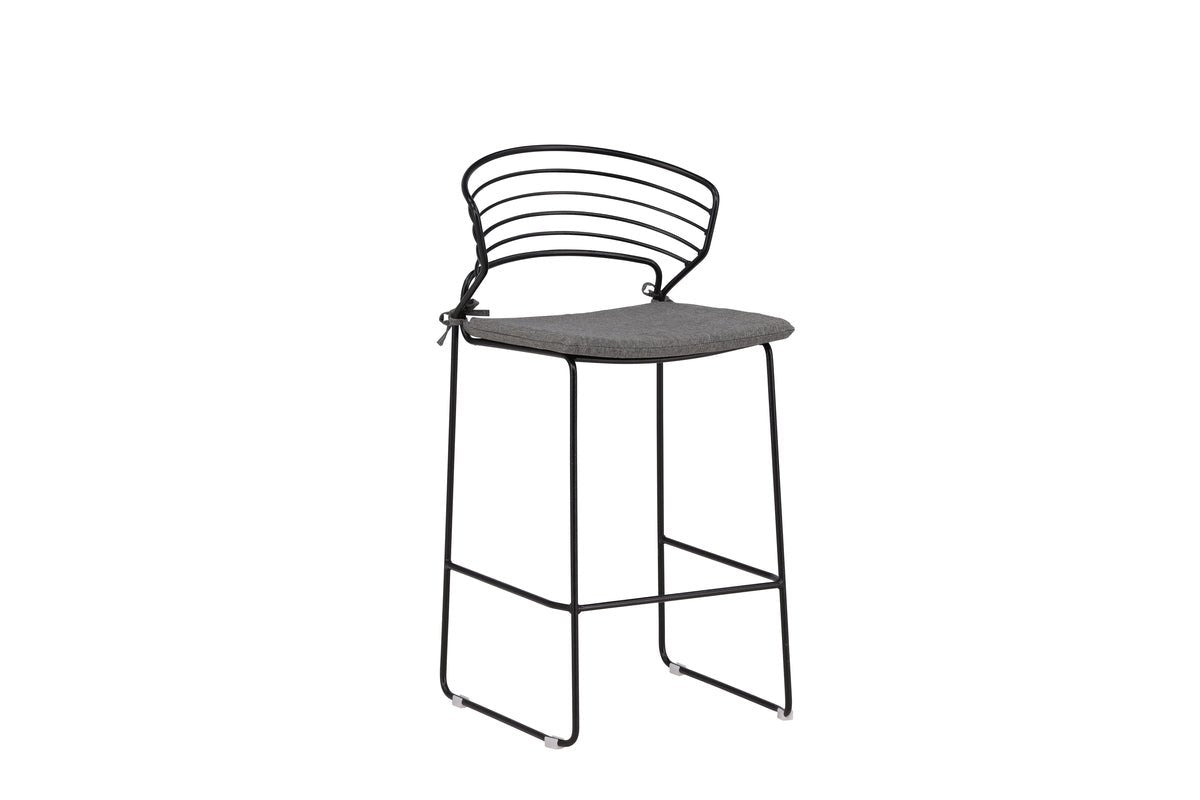 4-piece set - garden chair Como made of metal Black