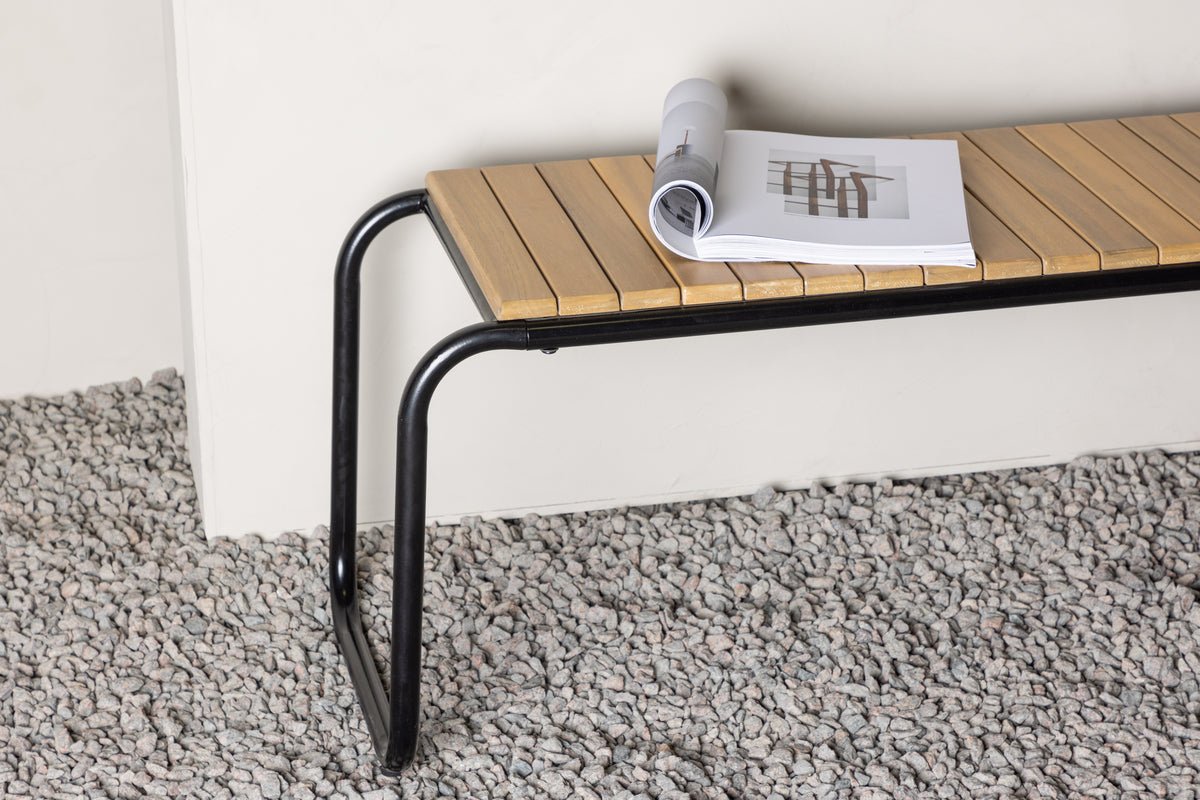 Garden bench Benko - with ribbed seating surface made of acacia wood