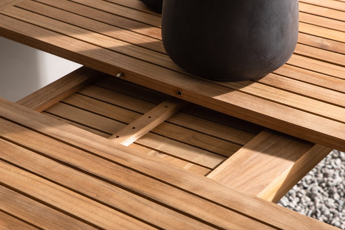 Gartentisch Lunea - en ausziehbareg Iessdësch fir dobaussen