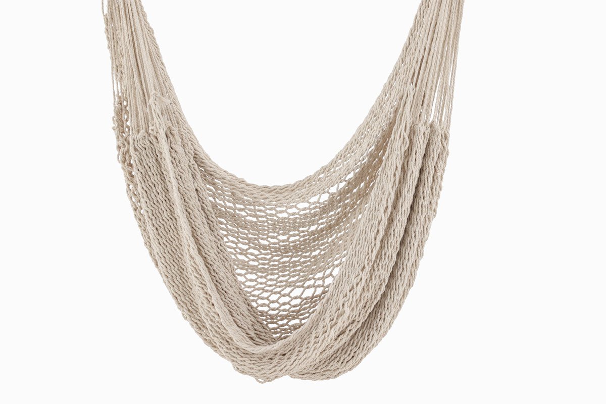 Fauteuil suspendu de jardin Lilo - en coton crème blanc