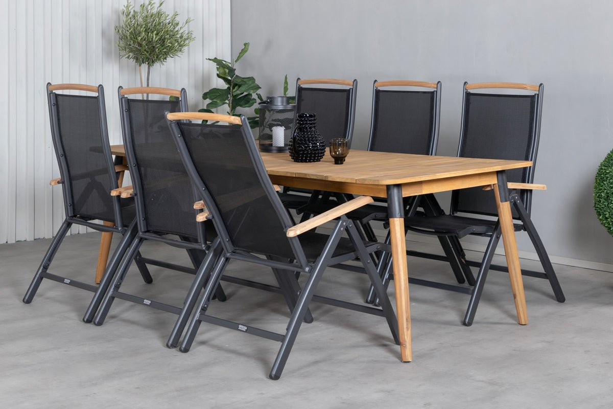 2-piece set - garden chair Clara made of Textilene in Black