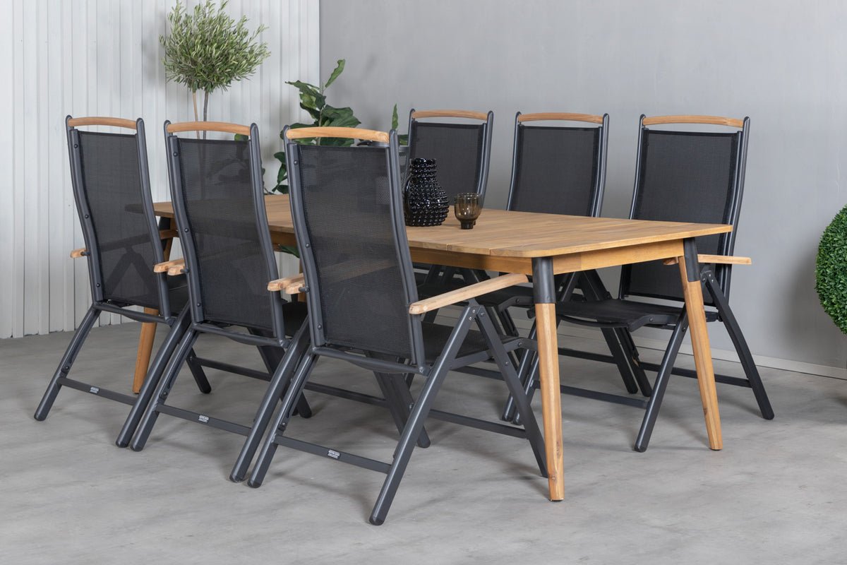 2-piece set - garden chair Clara made of Textilene in Black