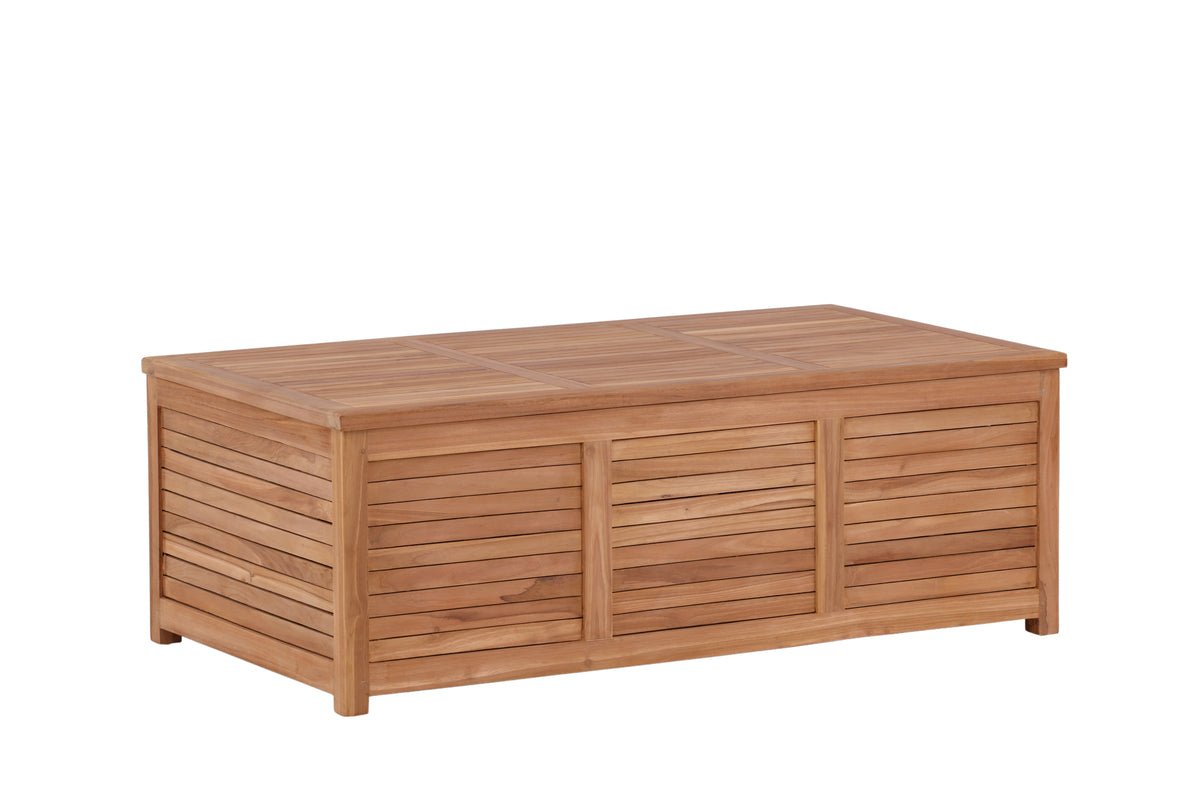 Garden Cushion Box Sorine - 46x130x70 made of Teak Wood