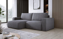 Designer corner sofa Carl Corduroy with sleeping and fold-out function